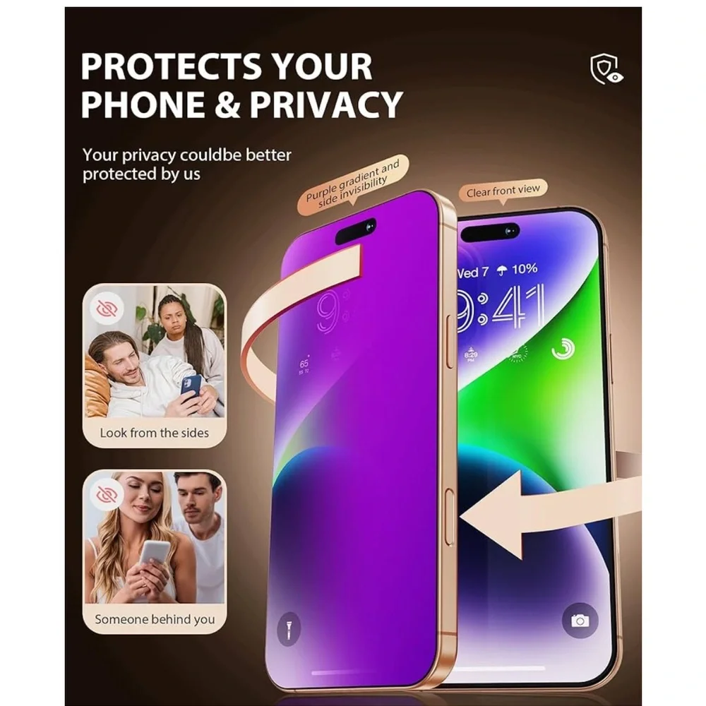 iPhone 17 PRO Privacy Screen Protector Anti-Spy Anti-Blue Light